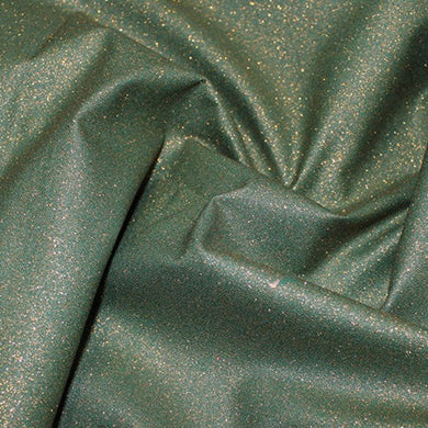 Glitter 100% Cotton - Gold/Green