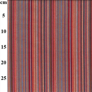 Polyotton - Ethnic Jacquard - Red Stripes