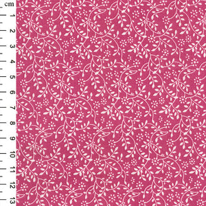 Floral Vine - Raspberry - 100% Cotton