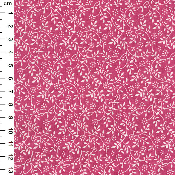 Floral Vine - Raspberry - 100% Cotton