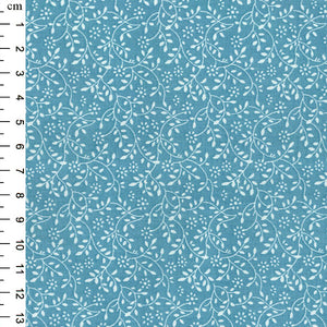 Floral Vine - Sky - 100% Cotton