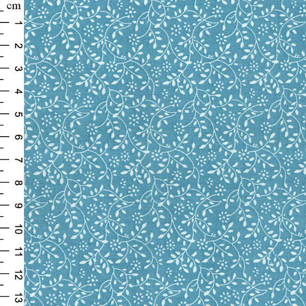 Floral Vine - Sky - 100% Cotton