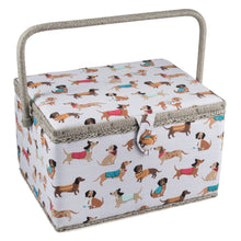 Load image into Gallery viewer, Sewing Box - Daschunds