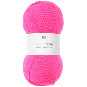 Rico Neon 4 ply Sock Wool - 3 Colours