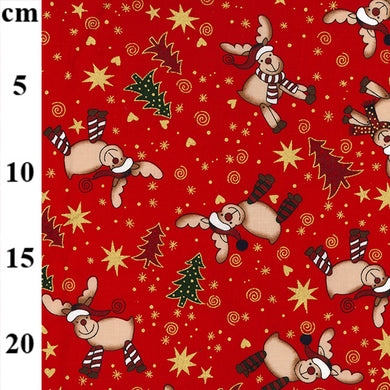 Christmas Reindeer - 100% Cotton
