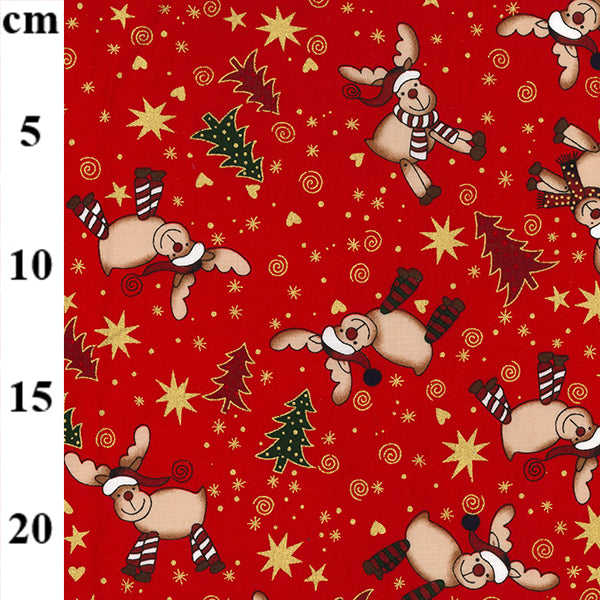 Christmas Reindeer - 100% Cotton