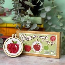 Load image into Gallery viewer, Mini Cross Stitch - You&#39;re the Apple of my eye