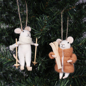 Needle Felting Kit- Winter Sports Mice Duol