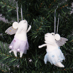 Needle Felting Kit- Angel Star Mice Duo