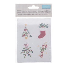 Load image into Gallery viewer, Washable Embroidery Transfer Paper: Christmas: 4 Designs