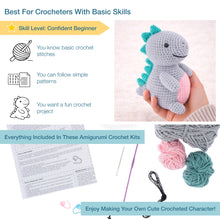 Load image into Gallery viewer, Amigarumi Crochet Kit - Dinosaur - NEW