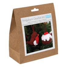 Load image into Gallery viewer, Crochet Kit - Christmas Amigarumi Robin &amp; Pud - NEW