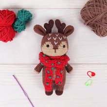 Load image into Gallery viewer, Crochet Kit - Christmas Amigarumi Reindeer - NEW