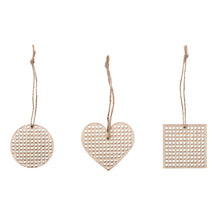 Load image into Gallery viewer, Cross Stitch: Pre-Punched Wooden Mini Shapes
