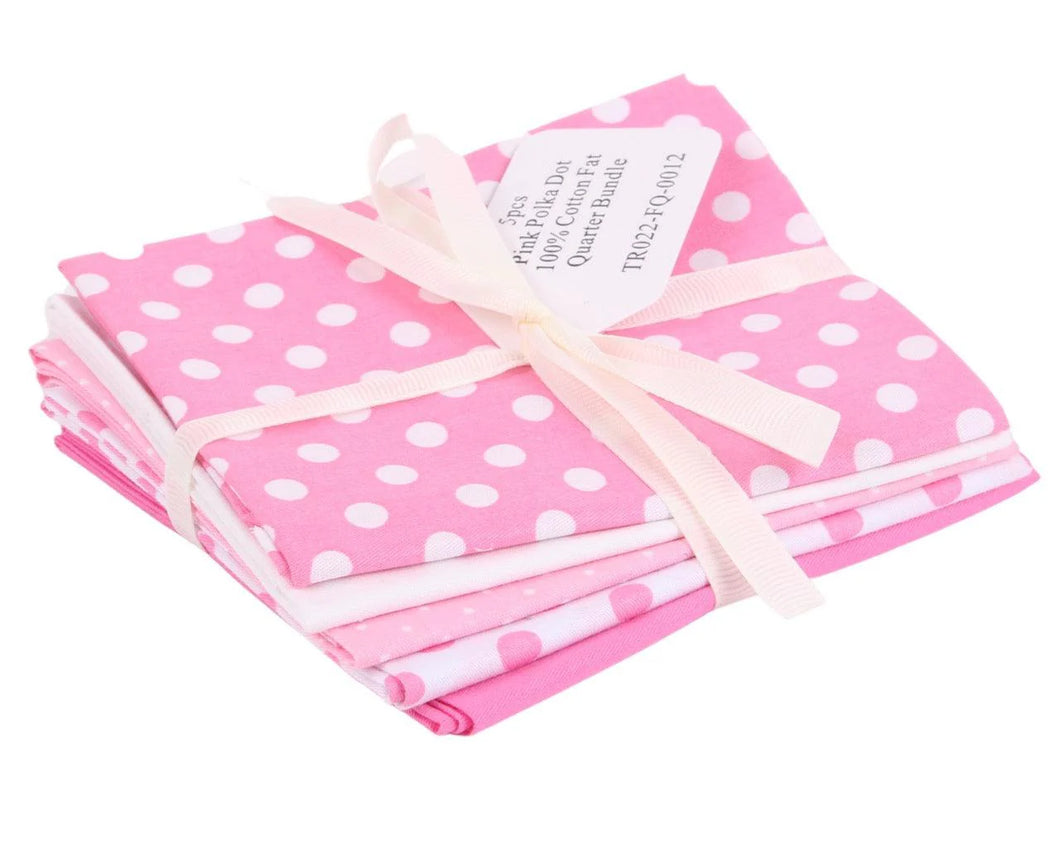 Fat Quarter Pack - Polka Dot - Pink