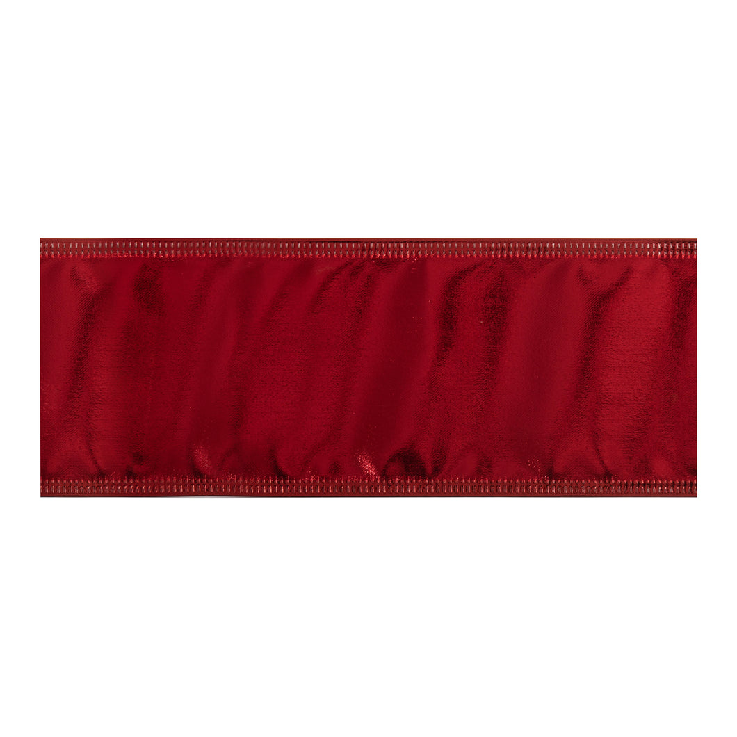 Premium Wired Edge Shiny Metallic Ribbon 63mm - by the metre