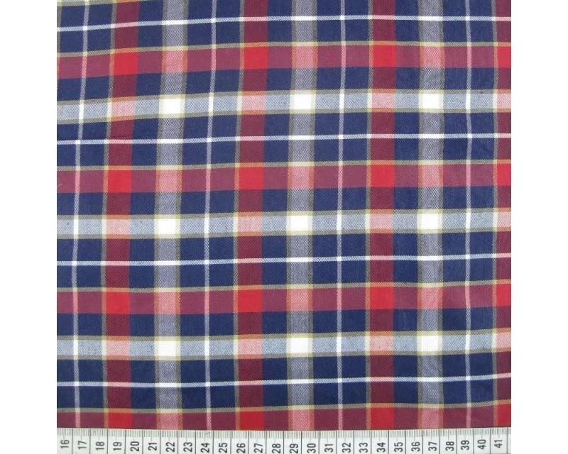 Polycotton - Navy Check