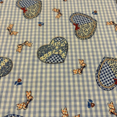 100% Cotton - Hearts & Bows
