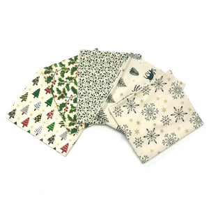 Christmas Fat Quarter Pack -  Green/Natural - John Louden