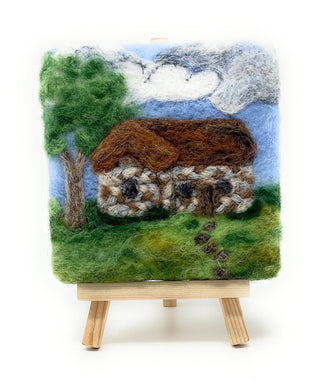 The Crafty Kit Company - Painting with Wool - Old Stone Cottage - Needle Felting Kit