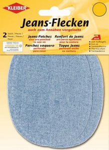 Patches - Sew on - Large Oval Denim