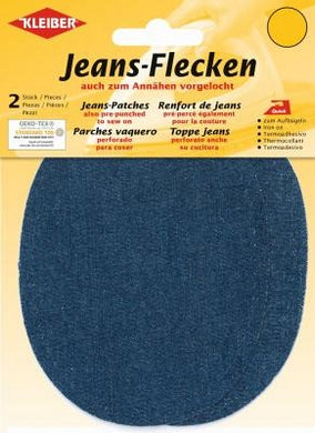 Patches - Sew on - Large Oval Denim