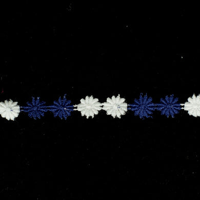 Daisy Guipure - Blue & White