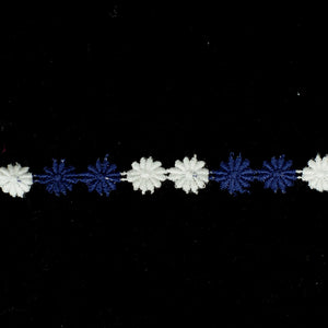 Daisy Guipure - Blue & White