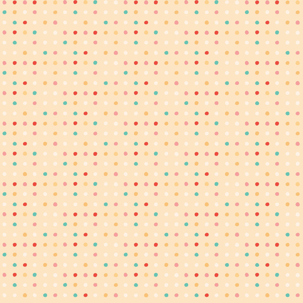 100% Cotton - Mushroom Blooms - Polkie Dots - 100% Cotton