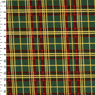 Christmas Green Check - 100% Cotton