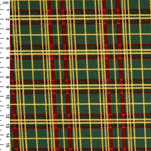 Christmas Green Check - 100% Cotton