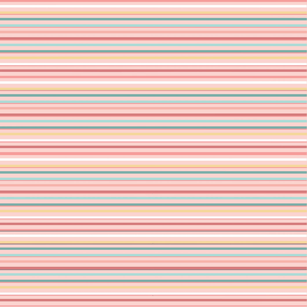 100% Cotton - Painted Blossoms - Picket Fence 100% Cotton