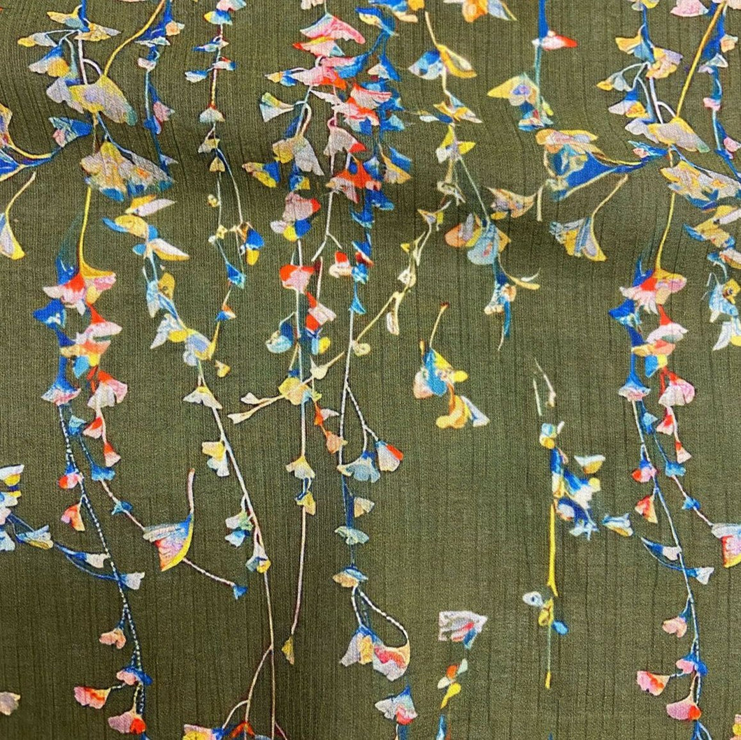 Viscose Mix - Rimini - Green Floral