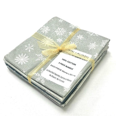 Christmas Fat Quarter Pack -  Silver/Grey - John Louden