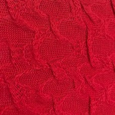 Cotton Jersey - Red Lace