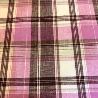 Linen Mix - Purple Check