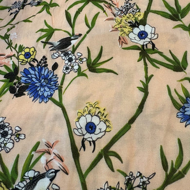 Remnant - Viscose - Peach Floral