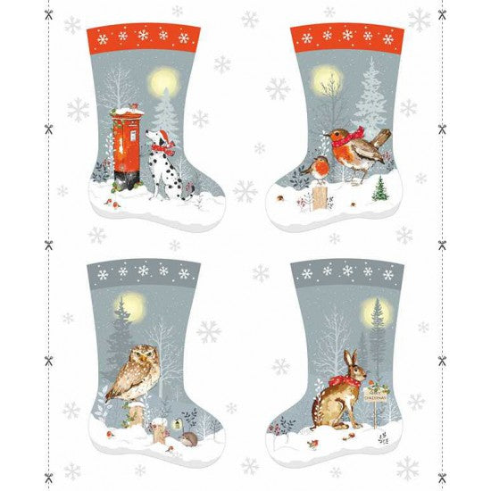 Winter Moon Stocking - Makes 2 - 100% Cotton
