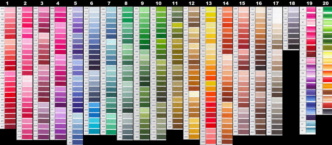 DMC Embroidery Threads No. 3000 - 3799