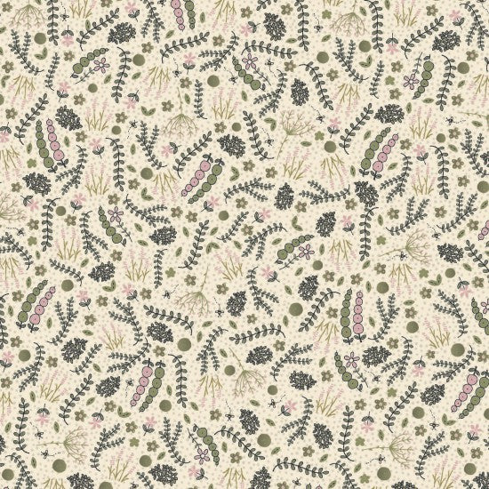 Botanicals by Lynette Anderson - Snowdrop - 100% Cotton