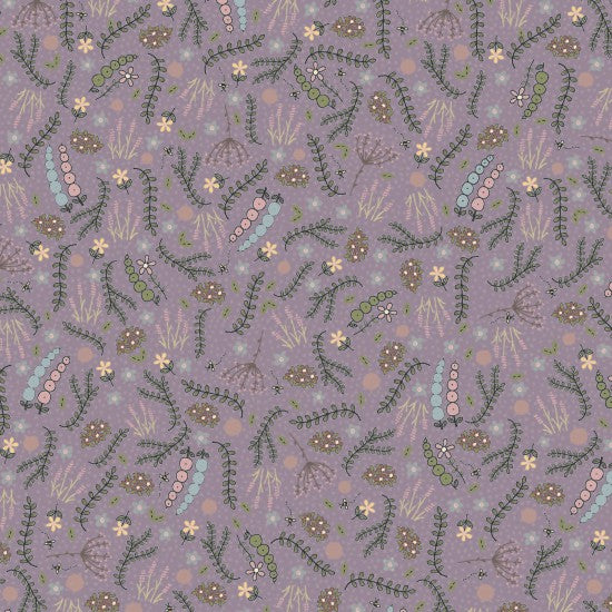 Botanicals by Lynette Anderson - Lilac - 100% Cotton