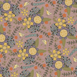 Botanicals by Lynette Anderson - Rose Floral - 100% Cotton