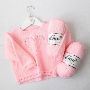 Little Sweet Heart Jumper - Knitting Kit