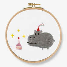 Load image into Gallery viewer, DMC Cross Stitch Kit - Birthday! Hippo