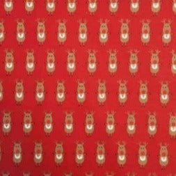 Cute Reindeer Red - 100% Cotton - SLIGHT SECONDS