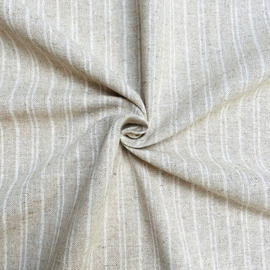 Linen Mix - Natural Stripe