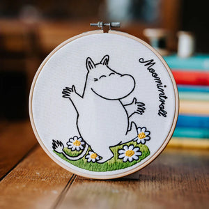 The Crafty Kit Company Embroidery Kit - MOOMINS - Moomintroll Dancing