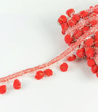 Load image into Gallery viewer, 2cm Tinsel Pom Pom Trim