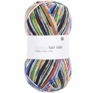 Rico Superba Fair Isle 4 ply Sock Wool - 3 Colours