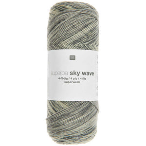 Rico Superba Sky Waves 4 ply Sock Wool - 4 Colours